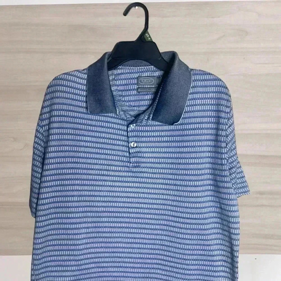 Talbot's Men's Size Large Lux Mercerized Cotton Blue Lightweight Golf Polo - Picture 1 of 3